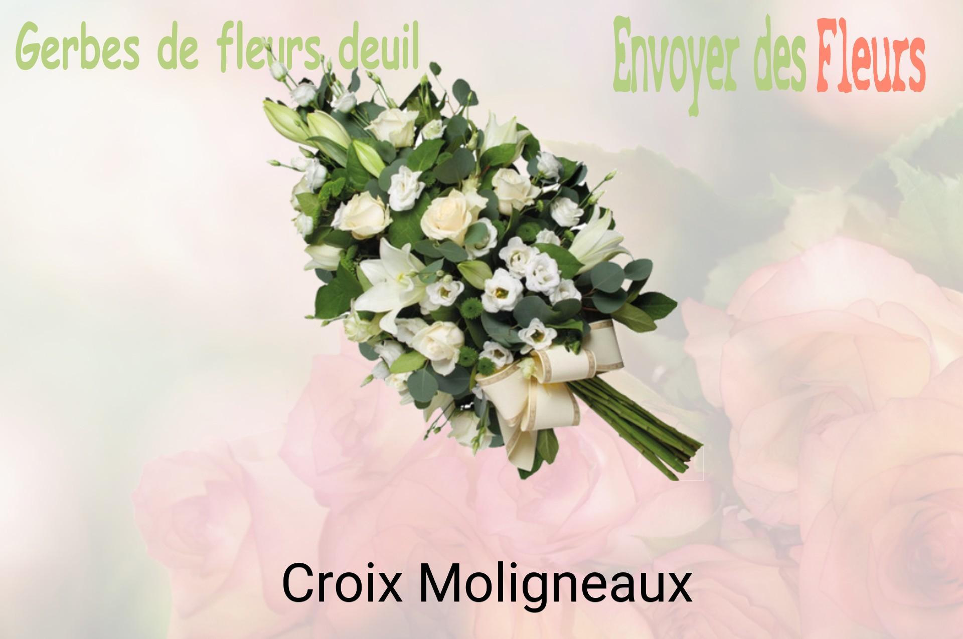 Gerbe de fleurs de deuil livrée à Croix-Moligneaux